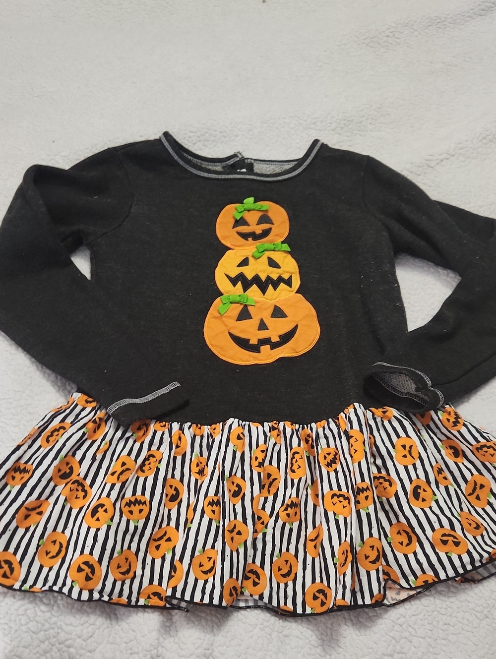 Ricrac & Ruffles Halloween Fall Pumpkin tunic Size 10